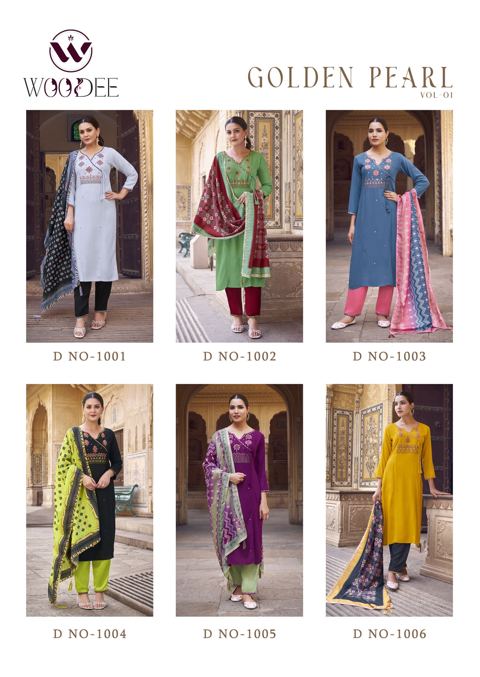 Golden Pearl Vol 1 By Woodee Premium Rayon Designer Kurti With Bottom Dupatta Wholesale Shop In Surat